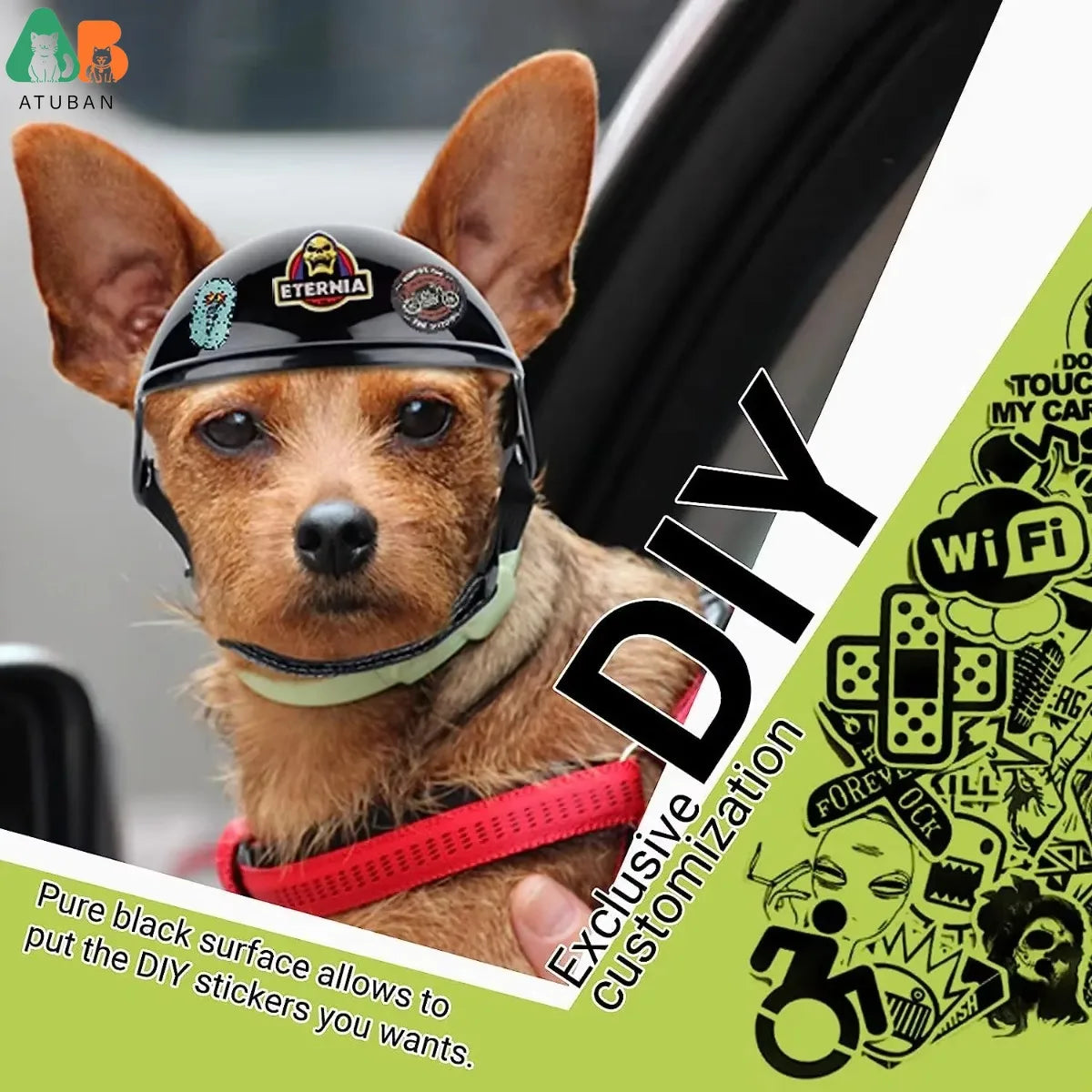 Dog Goggles for Small Dogs with Helmet,2Pc Dog Sunglasses and Dog Helmet Set for Small Medium Dog Outdoor Driving Walking